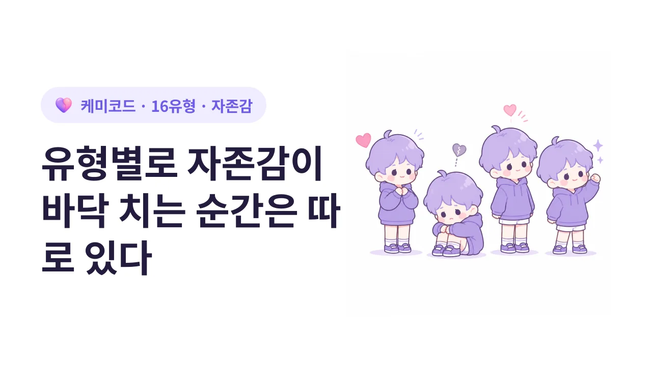 MBTI 유형별로 자존감이 바닥 치는 순간은 따로 있다