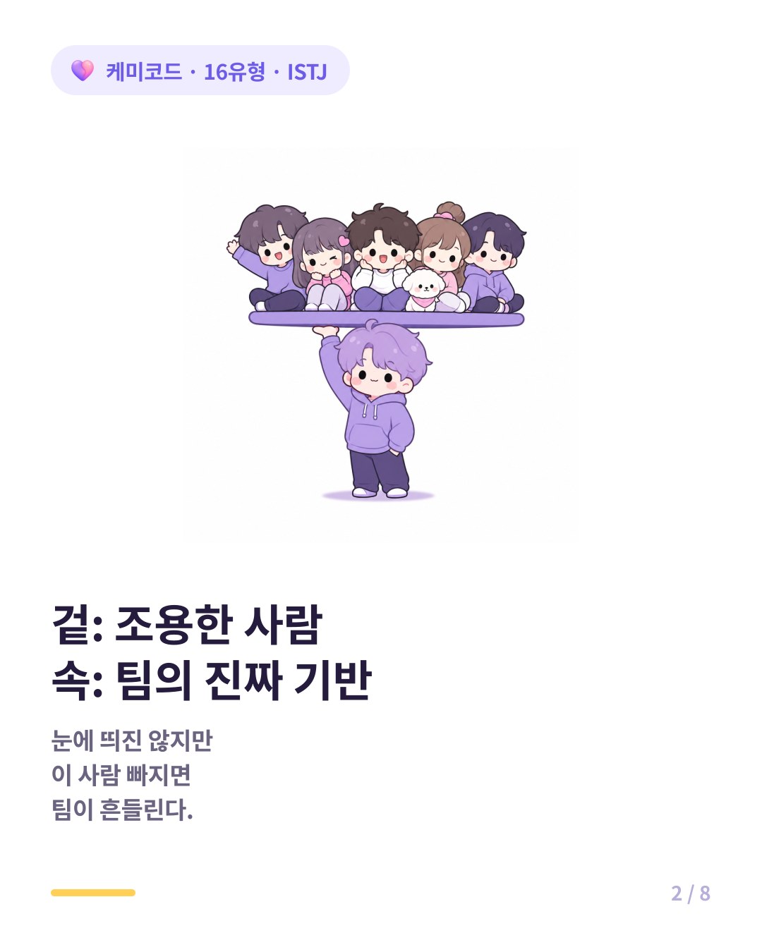 겉은 조용하지만 속은 팀의 진짜 기반인 ISTJ