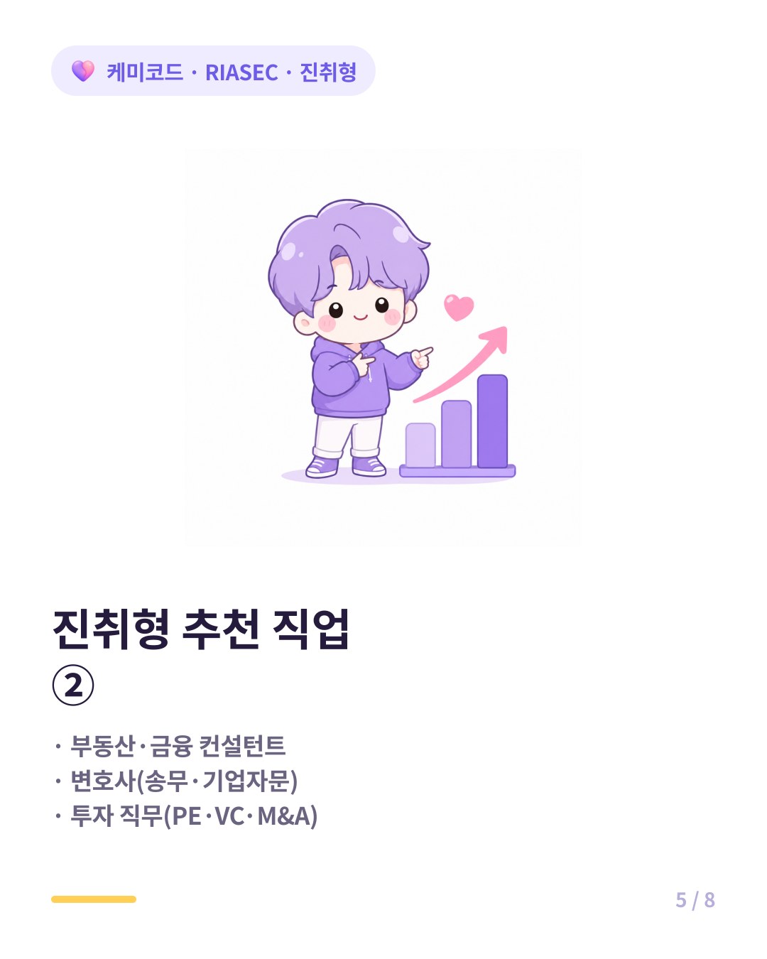 RIASEC 진취형에게 잘 맞는 직업 예시 컨설턴트 변호사 투자