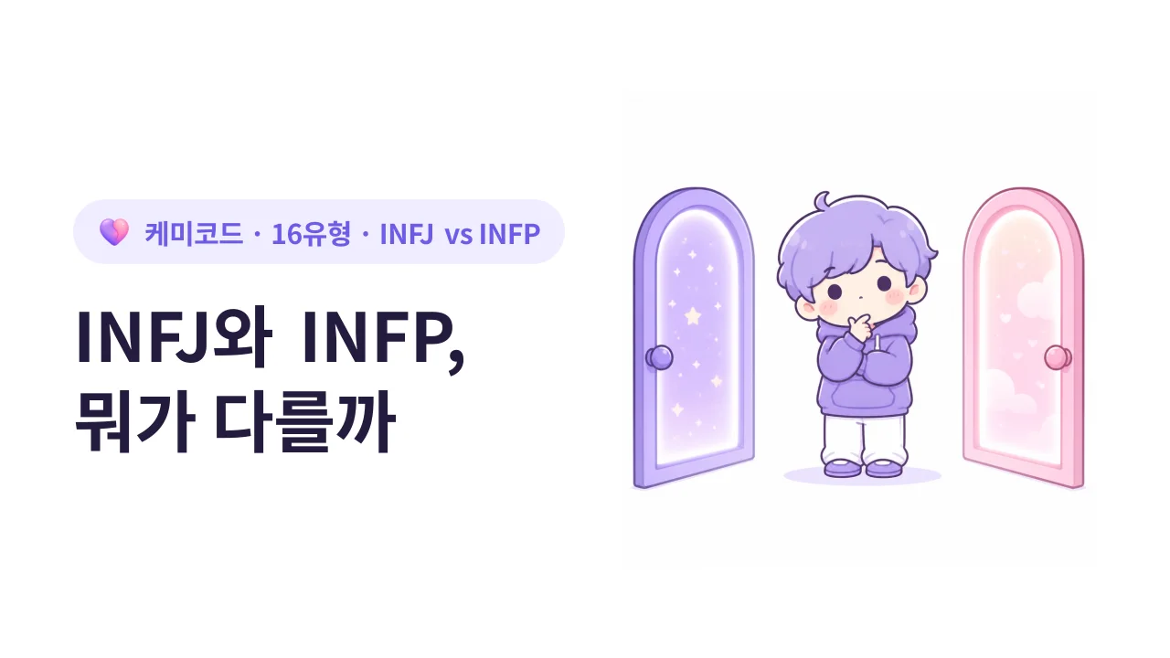 INFJ와 INFP, 비슷해 보이는데 결정적으로 다른 것