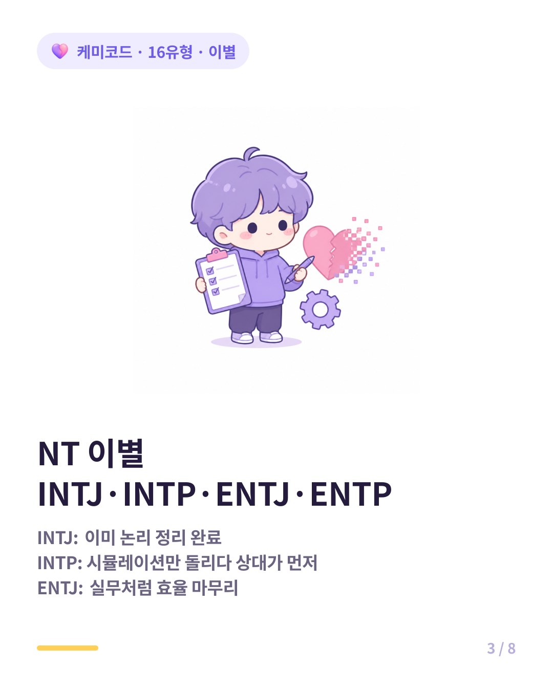 NT 분석가 그룹 이별 방식 INTJ INTP ENTJ ENTP