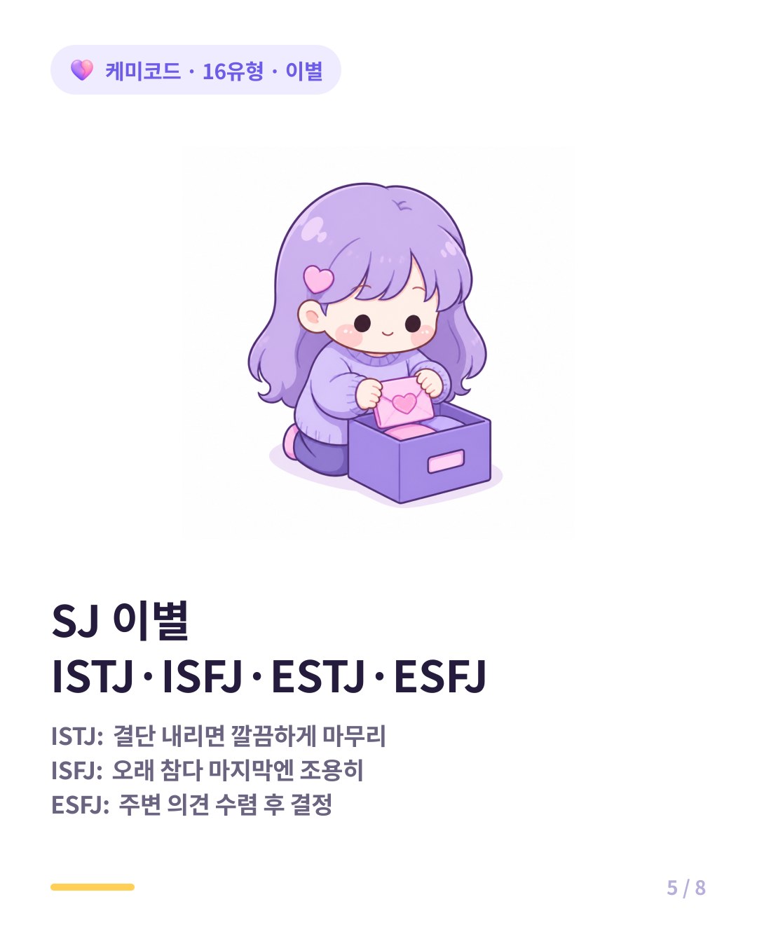 SJ 관리자 그룹 이별 방식 ISTJ ISFJ ESTJ ESFJ