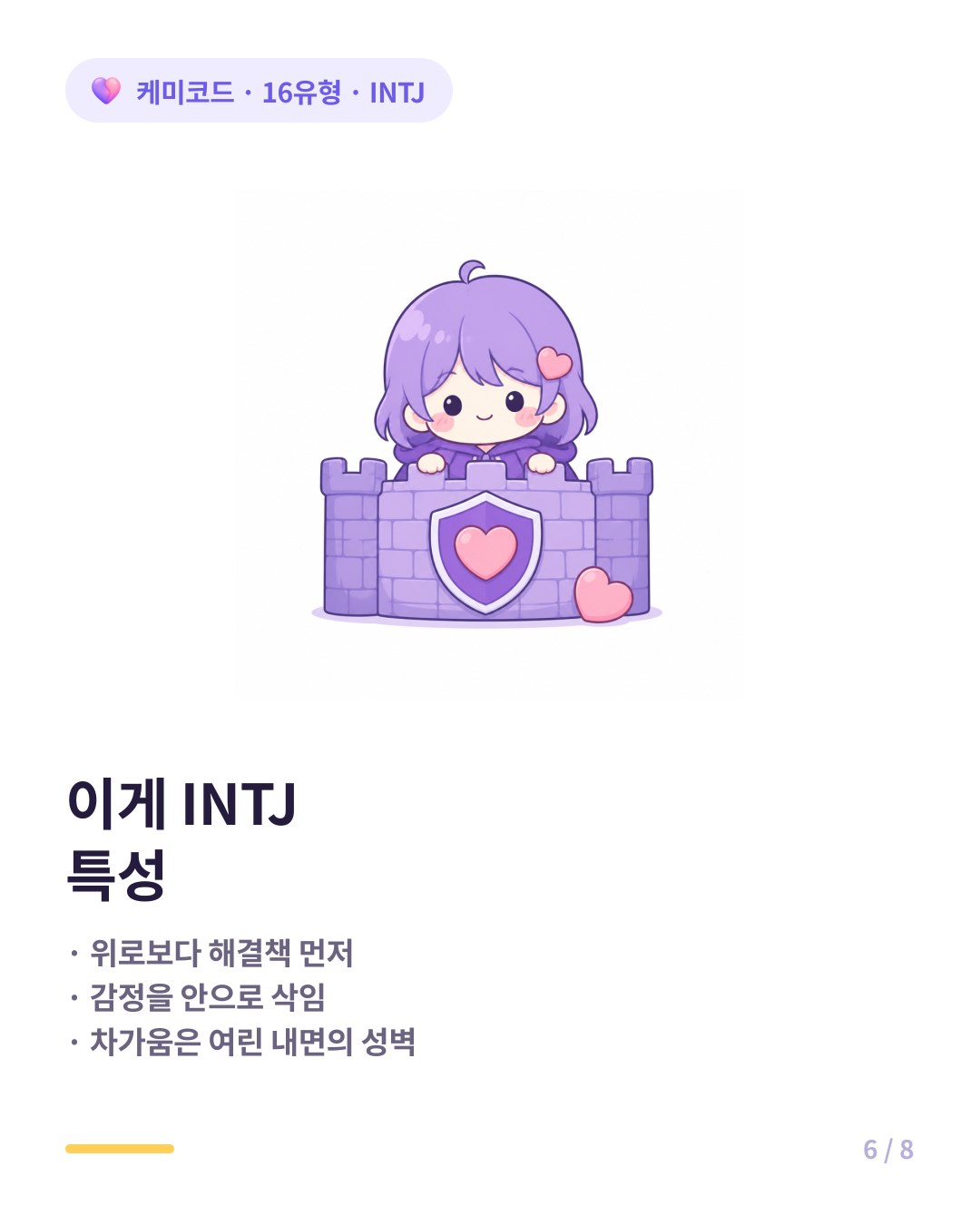 INTJ 신호 해결책 먼저 논리적 분석 감정 안으로 삭임